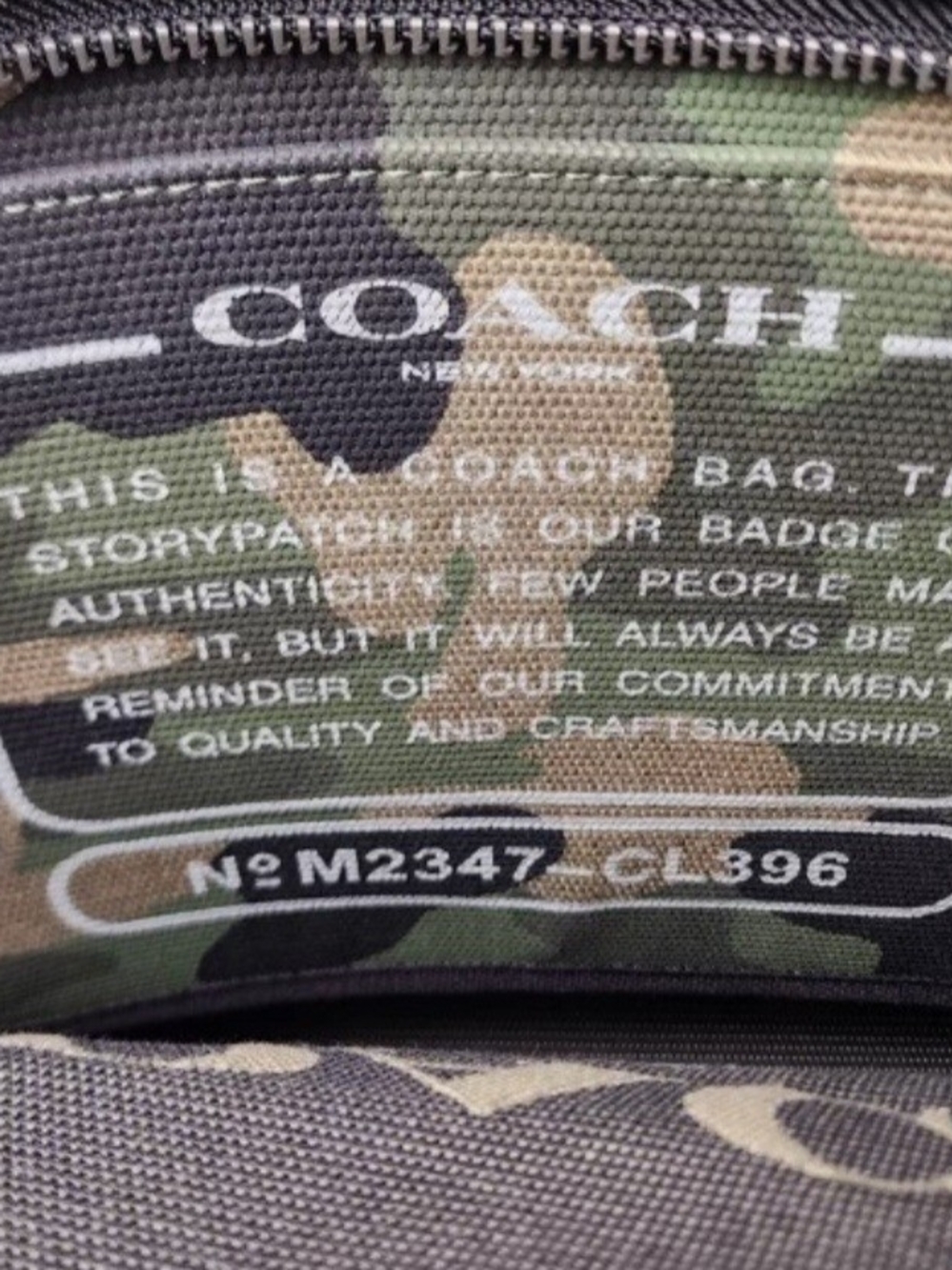 Coach Tote 38 In Camo Print - Picture 6 of 10